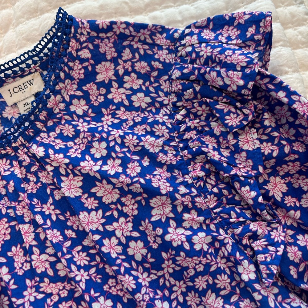 J.Crew Factory Long-Sleeve Ruffle Shoulder Top - Picture 9 of 12